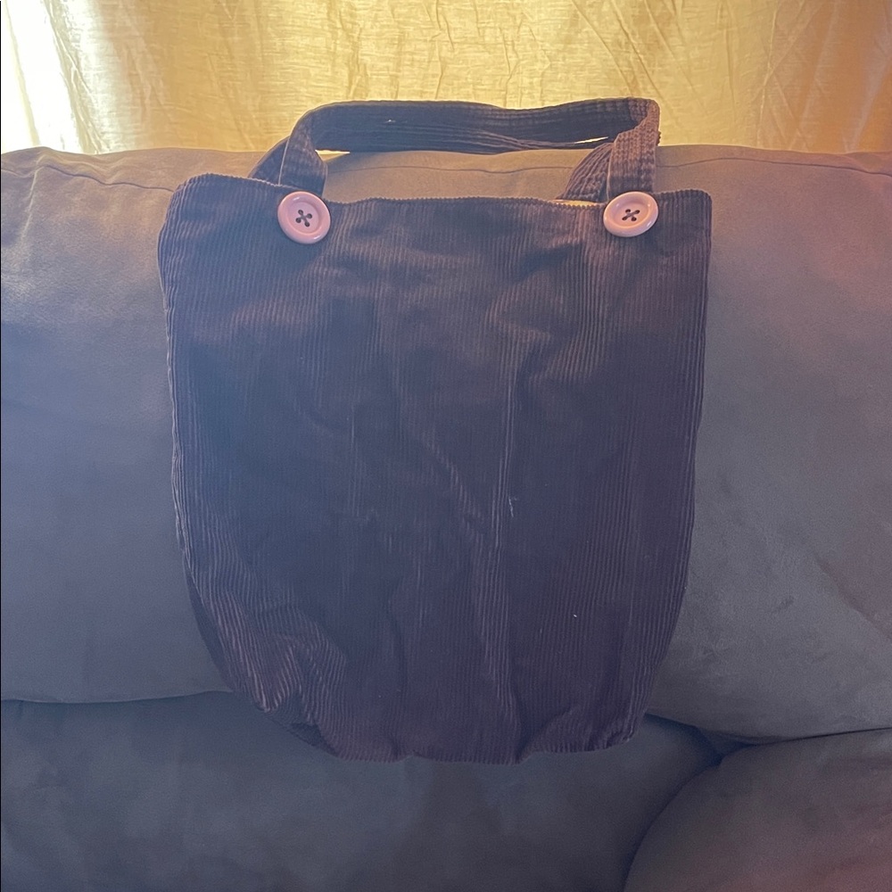 Brown Corduroy Tote Bag